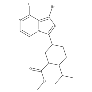 Methyl 5-(1-bromo-8-chloroimidazo[1,5-a]pyrazin-3-yl)-2-isopropylcyclohexanecarboxylate Structure