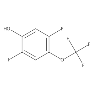 5-Fluoro-2-iodo-4-(trifluoromethoxy)phenol结构式