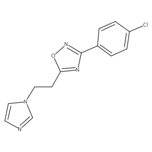 3-(4-chlorophenyl)-5-[2-(1H-imidazol-1-yl)ethyl]-1,2,4-oxadiazole结构式