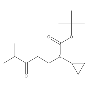 tert-butyl N-cyclopropyl-N-(4-methyl-3-oxopentyl)carbamate结构式