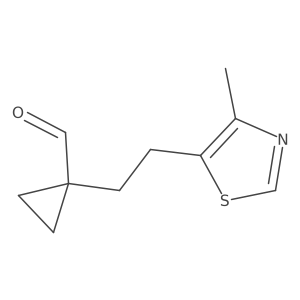 1-[2-(4-Methyl-1,3-thiazol-5-yl)ethyl]cyclopropane-1-carbaldehyde Structure