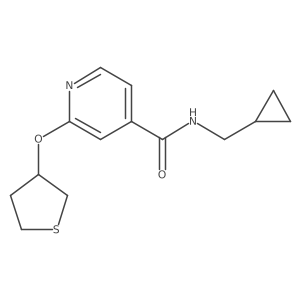 N-(cyclopropylmethyl)-2-((tetrahydrothiophen-3-yl)oxy)isonicotinamide Structure