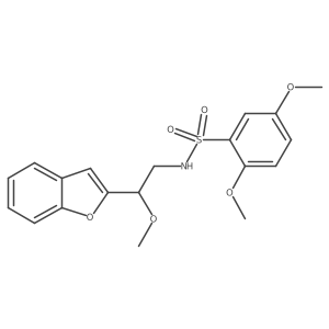 N-(2-(benzofuran-2-yl)-2-methoxyethyl)-2,5-dimethoxybenzenesulfonamide Structure