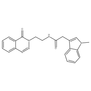 2-(1-methyl-1H-indol-3-yl)-N-(2-(4-oxobenzo[d][1,2,3]triazin-3(4H)-yl)ethyl)acetamide Structure