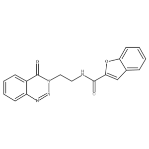 N-(2-(4-oxobenzo[d][1,2,3]triazin-3(4H)-yl)ethyl)benzofuran-2-carboxamide Structure