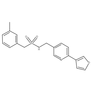 N-((6-(furan-3-yl)pyridin-3-yl)methyl)-1-(m-tolyl)methanesulfonamide结构式