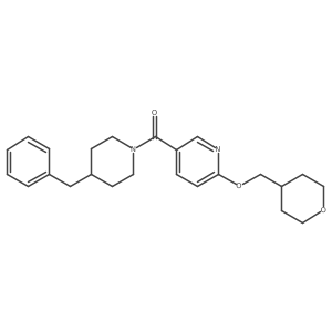 (4-benzylpiperidin-1-yl)(6-((tetrahydro-2H-pyran-4-yl)methoxy)pyridin-3-yl)methanone Structure