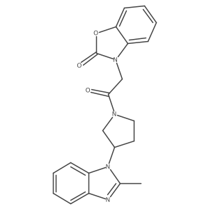 3-(2-(3-(2-methyl-1H-benzo[d]imidazol-1-yl)pyrrolidin-1-yl)-2-oxoethyl)benzo[d]oxazol-2(3H)-one结构式