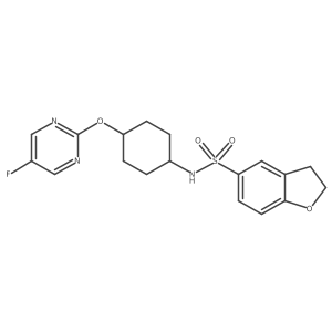 N-((1r,4r)-4-((5-fluoropyrimidin-2-yl)oxy)cyclohexyl)-2,3-dihydrobenzofuran-5-sulfonamide结构式