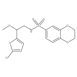 N-(2-(5-chlorothiophen-2-yl)-2-methoxyethyl)-2,3-dihydrobenzo[b][1,4]dioxine-6-sulfonamide Structure