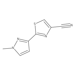 2-(1-methyl-1H-pyrazol-3-yl)-1,3-thiazole-4-carbonitrile Structure