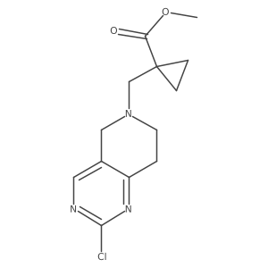 Methyl 1-((2-chloro-7,8-dihydropyrido[4,3-D]pyrimidin-6(5H)-YL)methyl)cyclopropane-1-carboxylate Structure