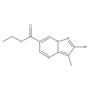 Ethyl 2-bromo-3-methylpyrazolo[1,5-a]pyrimidine-6-carboxylate结构式