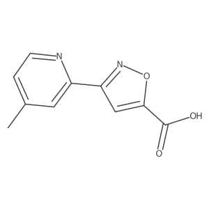 3-(4-Methylpyridin-2-yl)-1,2-oxazole-5-carboxylic acid结构式