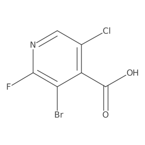 3-Bromo-5-chloro-2-fluoroisonicotinic acid结构式
