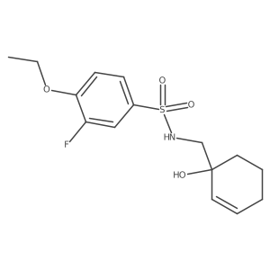 4-ethoxy-3-fluoro-N-[(1-hydroxycyclohex-2-en-1-yl)methyl]benzene-1-sulfonamide Structure