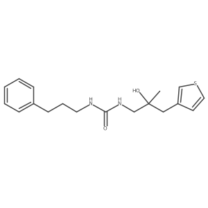 3-{2-Hydroxy-2-[(thiophen-3-yl)methyl]propyl}-1-(3-phenylpropyl)urea Structure