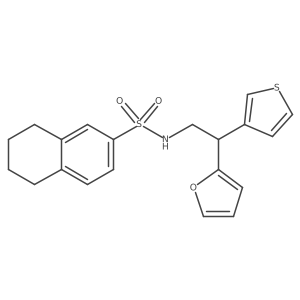 N-(2-(furan-2-yl)-2-(thiophen-3-yl)ethyl)-5,6,7,8-tetrahydronaphthalene-2-sulfonamide结构式