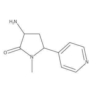 3-Amino-1-methyl-5-(pyridin-4-yl)pyrrolidin-2-one结构式