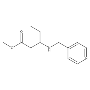 Methyl 3-{[(pyridin-4-yl)methyl]amino}pentanoate结构式