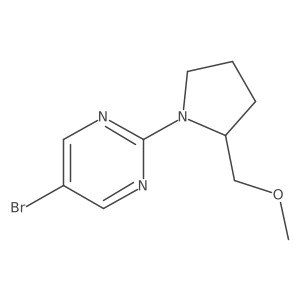 5-Bromo-2-[2-(methoxymethyl)pyrrolidin-1-yl]pyrimidine结构式