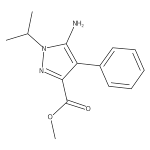 methyl 5-amino-4-phenyl-1-(propan-2-yl)-1H-pyrazole-3-carboxylate结构式