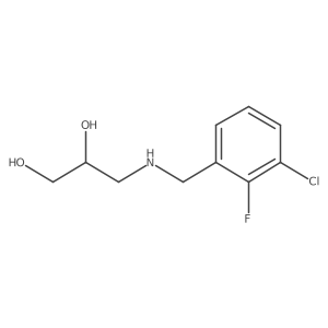 (2R)-3-{[(3-chloro-2-fluorophenyl)methyl]amino}propane-1,2-diol结构式