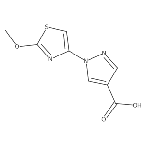 1-(2-methoxy-1,3-thiazol-4-yl)-1H-pyrazole-4-carboxylic acid结构式