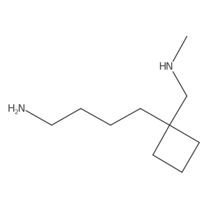 4-{1-[(Methylamino)methyl]cyclobutyl}butan-1-amine Structure