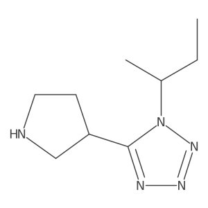 1-(butan-2-yl)-5-(pyrrolidin-3-yl)-1H-1,2,3,4-tetrazole Structure