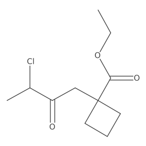 Ethyl 1-(3-chloro-2-oxobutyl)cyclobutane-1-carboxylate Structure