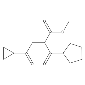 Methyl 2-cyclopentanecarbonyl-4-cyclopropyl-4-oxobutanoate Structure