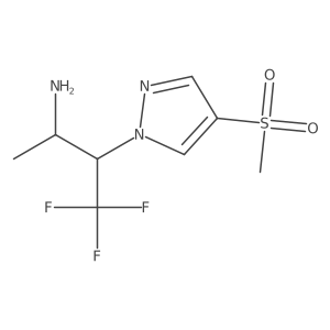4,4,4-trifluoro-3-(4-methanesulfonyl-1H-pyrazol-1-yl)butan-2-amine Structure