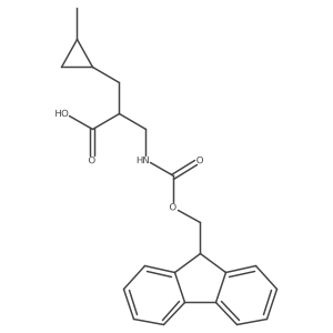 3-({[(9H-fluoren-9-yl)methoxy]carbonyl}amino)-2-[(2-methylcyclopropyl)methyl]propanoic acid结构式