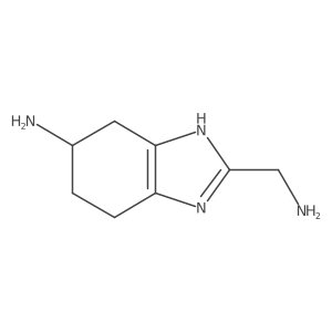 2-(aminomethyl)-4,5,6,7-tetrahydro-1H-1,3-benzodiazol-5-amine结构式