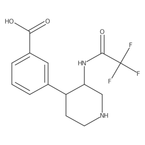 3-[3-(Trifluoroacetamido)piperidin-4-yl]benzoic acid Structure
