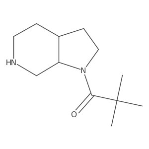 rac-1-[(3aR,7aS)-octahydro-1H-pyrrolo[2,3-c]pyridin-1-yl]-2,2-dimethylpropan-1-one结构式