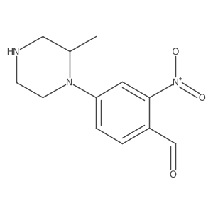 4-(2-Methylpiperazin-1-yl)-2-nitrobenzaldehyde Structure