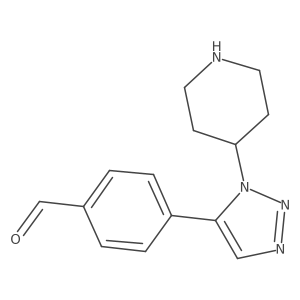 4-[1-(piperidin-4-yl)-1H-1,2,3-triazol-5-yl]benzaldehyde Structure