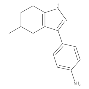 4-(5-methyl-4,5,6,7-tetrahydro-1H-indazol-3-yl)aniline结构式