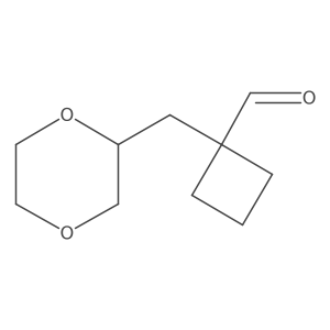 1-[(1,4-Dioxan-2-yl)methyl]cyclobutane-1-carbaldehyde Structure