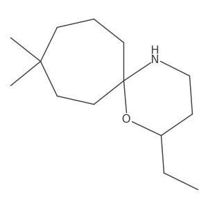 2-Ethyl-9,9-dimethyl-1-oxa-5-azaspiro[5.6]dodecane结构式
