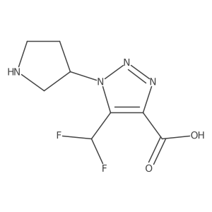 5-(difluoromethyl)-1-(pyrrolidin-3-yl)-1H-1,2,3-triazole-4-carboxylic acid Structure