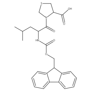 (4R)-3-[(2R)-2-({[(9H-fluoren-9-yl)methoxy]carbonyl}amino)-4-methylpentanoyl]-1,3-thiazolidine-4-carboxylic acid结构式
