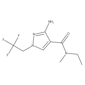 3-Amino-N-ethyl-n-methyl-1-(2,2,2-trifluoroethyl)-1H-pyrazole-4-carboxamide结构式