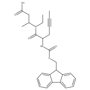3-[N-ethyl-2-({[(9H-fluoren-9-yl)methoxy]carbonyl}amino)hex-4-ynamido]butanoic acid Structure