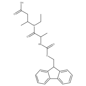 3-[N-ethyl-2-({[(9H-fluoren-9-yl)methoxy]carbonyl}amino)propanamido]butanoic acid Structure