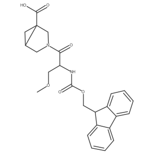 3-[2-({[(9H-fluoren-9-yl)methoxy]carbonyl}amino)-3-methoxypropanoyl]-3-azabicyclo[3.1.0]hexane-1-carboxylic acid Structure