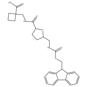 1-[({5-[({[(9H-fluoren-9-yl)methoxy]carbonyl}amino)methyl]oxolan-2-yl}formamido)methyl]cyclobutane-1-carboxylic acid Structure