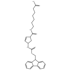 7-{[4-({[(9H-fluoren-9-yl)methoxy]carbonyl}amino)cyclopent-2-en-1-yl]formamido}heptanoic acid Structure